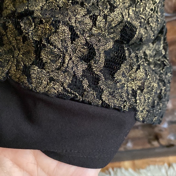 Y2K lace gold and black tank top - Picture 3 of 8